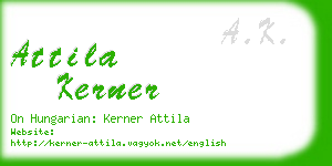 attila kerner business card